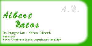 albert matos business card